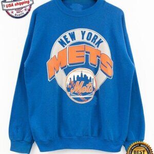 MLB New York Mets Big Logo Royal Color shirt sweatshirt blue K57899